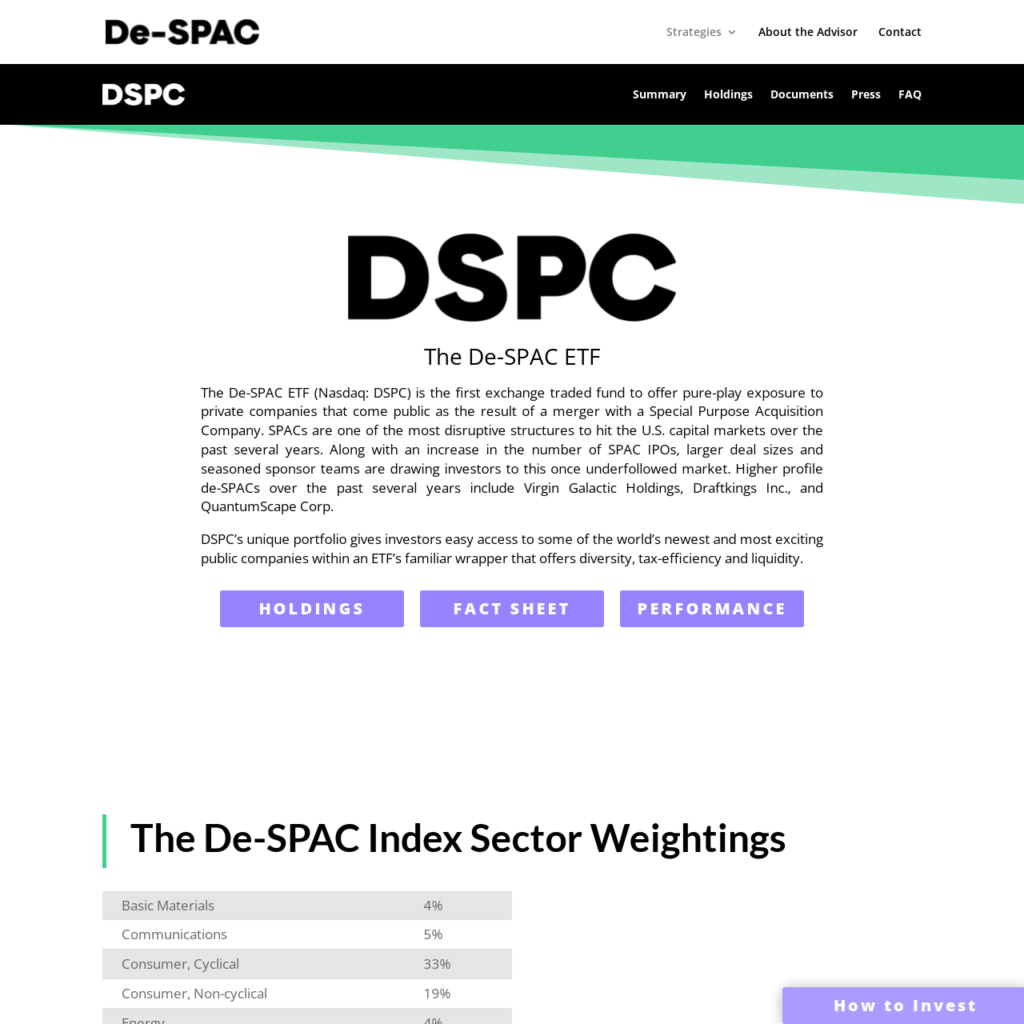 The De-SPAC Index ETF